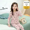 Conjunto de Roupas de Outono 100% Algodão Puro para Meninas Adolescentes e Jovens, Suéter, Roupa Íntima Infantil, Pijama, Roupa de Inverno para Meninas e Crianças Pequenas