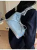 Bolso de mezclilla transfronterizo para mujer de gran capacidad 2025 Nuevo verano Versátil bolso de hombro/axila Bolso tote casual para estudiante