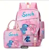Nueva Mochila Estudiante Stitch para la Temporada de Regreso a Clases Ligera y que Reduce la Carga Gran Capacidad para Grados 1-6 Niños y Niñas Bolso de Hombro