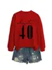 Capítulo 40 Amazon eBay Loja Independente Casual Confortável Feminino Outono Inverno Gola Redonda Manga Longa Moletom Camisa Base