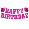 Conjunto de Decoração de Festa de Aniversário de Basquete Transfronteiriça Banner de Feliz Aniversário de Basquete Feminino NBA Banner de Fundo de Aniversário Esportivo