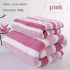 Toalla de baño de alta densidad de vellón coral, toalla de baño ancha, toalla absorbente estampada, toalla de baño grande gruesa, toalla de comercio exterior temu