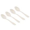 Trigo biodegradável 9,5cm colher de plástico descartável colher de sobremesa colher de bolo colher de salada colher ocidental atacado
