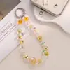 Cadena para Teléfono Móvil, Cordón de Cristal Pequeño y Fresco, Cadena Colgante Versátil y Hermosa de Cuentas de Flores, Cadena de Cuentas Hecha a Mano para DIY