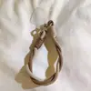 Cuerda de Muñeca Tejida de Color Sólido Ins de Moda con Clip Pulsera Corta Colgante para Llavero Cadena para Teléfono Móvil Cámara ccd