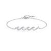 Pulseira Onda de Diamantes Nova Europeia e Americana Feminina Moda Ins Versátil Pulseira Elegante Pulseira de Luxo Leve de Alta Qualidade Atacado