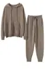 Nuevo Sudadera para Mujer Otoño/Invierno 2026 Conjunto Casual de Cachemir Cintura Alta Cordón Bolsillo Conjunto de Pantalones Jogger Deportivos de Punto