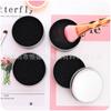 Esponja limpiadora de brochas de maquillaje, caja de hierro, maquillaje que cambia de color, limpieza de polvos residuales, herramienta de limpieza de brochas en seco, esponja de carbón activado