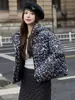 Nueva Chaqueta Corta de Algodón con Plumas de Invierno 2026 para Mujer, Abrigo de Algodón Engrosado para Figuras Pequeñas, Chaqueta Acolchada de Moda con Estampado de Leopardo