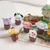 Acessórios de Resina DIY Desenho Animado Tridimensional Pequeno Europeu Vaso de Flor Grampo de Cabelo Capa de Celular Corrente de Sapato Pingente Chaveiro Acessórios