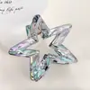 Grampo de Cabelo Estrela de Cinco Pontas Estilo Qi Wei, Luxo Leve e Sensação de Alta Qualidade, Cores Doces Deslumbrantes, Grampo de Cabelo Versátil e Estiloso, Presilha Shark