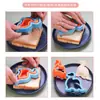 Juego de 10 piezas molde para cortar sándwiches de acero inoxidable molde para sándwiches de bolsillo molde para cortar frutas y verduras juego de moldes para galletas