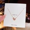 Collar de estilo coreano con letras distintivas, de lujo, estilo nicho, para niña, cadena de clavícula de acero de titanio a juego, colgante de joyería de moda