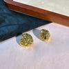 Pendientes de plata 925 con textura de aguja, personalizados, con forma de corazón, con hebilla de nicho, estilo europeo y americano, estilo francés, sencillos.