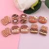 Cartoon glossy comida e jogar chocolate fazendo diy telefone móvel shell resina acessórios creme cola hairpin cocar material