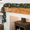 Decoração de Natal Amazon Pinha de Rattan Fruta Vermelha com Luzes Espessada Retardante de Chama Pendurado na Parede Mesa de Jantar Layout de Cena Personalização