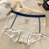 Calzoncillos tipo bóxer de algodón puro estilo oso para mujer 10A Algodón extendido antibacteriano entrepierna Dos en uno Calzoncillos tipo bóxer de niña para mujer