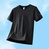 Camiseta Casual Deportiva para Hombre de Manga Corta de Seda de Hielo de Alta Calidad, Cuello Redondo, Perforada con Láser, Fresca, Talla Grande, Ropa para Hombre 8XL