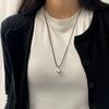 Collar Nalan S925 de plata esterlina con cuentas negras y cuentas de amor, joyería de cuello de viento con temperamento de alta calidad para mujer Y00694