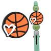 Pelota deportiva pelota cuentas se pueden usar cuerda DIY bolígrafo de cuentas fútbol fútbol voleibol baloncesto forma de cuentas cuentas de goma suave