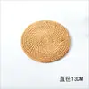 Porta-copos de Rattan Trançado Jogo de Chá Mesa de Centro Mesa de Jantar Tapete Cerimônia do Chá Almofada de Isolamento Térmico Mesa Anti-Escaldante Antiderrapante Porta-copos para Bule Tigela Panela