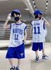 2025 verano nuevo traje deportivo de secado rápido para niños grandes de dos piezas tendencia de moda
