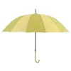 Guarda-chuva reto criativo de 16 varetas com cabo longo, Guarda-sol de publicidade grande com cabo curvo resistente ao vento, Guarda-sol com logotipo personalizado