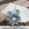 Dalia de estilo simple con centro de seda, tocado de flor artificial de tela de seda para manualidades, material para pasador, arreglo de pared de flores para bodas, accesorio para fotografía