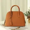 2025 Nova Bolsa Feminina de Couro Genuíno de Camurça Camada Superior Mini Bolsa Concha Bolsa de Boliche Moda Versátil Bolsa Transversal de Mão