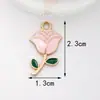 Accesorios DIY Aleación Goteo de Aceite Reloj de Pulsera Reloj Rosa Sonriente Barco Timón Aretes Pulsera Llavero Colgante Pequeño
