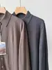 Cárdigan de solapa ERD*S, camisa de punto ligera y transpirable serie gris para mujer, cárdigan de punto simple con cuello Polo