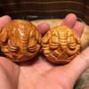 Ornatos e Artesanato em Escultura de Madeira Envelhecida Thuja Taihang, Peças de Mão, Bola de Fitness Pixiu em Noz