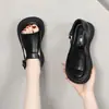Sandalias de Plataforma para Mujer Verano Con Faldas 2026 Nuevas de Cuero Suave Punta Abierta Sandalias Romanas Damas Suela Suave Sandalias de Playa