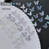 Nuevos Accesorios de Arte para Uñas de Mariposa Aurora de Moda Mariposa Plateada 3D Electrochapada Iridiscente Decoración de Uñas Pedrería Al Por Mayor