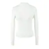 Suéter Básico Simples de Cor Sólida com Gola Alta em Tricô Trançado de Manga Longa Moda Outono Slim Fit Top Curto para Camada Base
