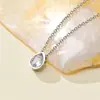 Elegante e Luxuoso Colar de Aço Titânio com Zircônia, Corrente de Clavícula Deslumbrante e de Alto Padrão, Joias que Não Desbotam, Acessórios de Aço Inoxidável, Transfronteiriço