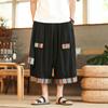 2025 Comercio Exterior Verano Retro Nuevo Pantalones de Pierna Ancha de Algodón y Lino para Hombre Amazon Chino Casual Étnico Pantalones Cruzados