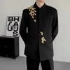 Traje pequeño de estilo chino nuevo, abrigo casual para hombre, primavera y otoño, retro antiguo, holgado, moderno, estilo chino, cuello alto con hebilla, traje Tang