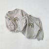 Camiseta Infantil Estilo Primavera para Niños Pequeños Patrón Arcoíris Estampado Cuello Redondo Superior Ropa para Bebés Niños y Niñas Camiseta Base de Algodón Puro
