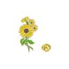 Gota de aceite de dibujos animados flor de aleación flor decoración de bolsa girasol tulipán lirio orquídea aguja punzante insignia de metal