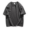 Playera pesada de algodón de 230 g de manga corta para jóvenes, color sólido, cuello redondo, casual, holgada, de media manga, fabricante en stock