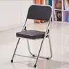 Silla plegable moderna de metal y hierro para uso casual, oficina en casa, entrenamiento, con respaldo, silla para computadora