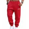 Estação Independente Transfronteiriça Primavera e Outono Estilo Americano Soltos Calças de Verão Masculinas Simples Livres Dia da Independência Esportivas Jogger Calças de Moletom