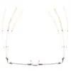 Gafas sin montura para mujer, Gafas para miopía ultraligeras con corte de diamante para mujer, Se pueden equipar con lentes graduados para caras grandes, Gafas sin montura con graduación