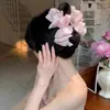 Presilha de Cabelo Grande de Rede Multi-camadas com Laço Presilha Tubarão para Penteado Super Fada Novo Grampo para Parte de Trás da Cabeça Feminina