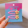 2 Pack Sweet Flower Series bb Clip Bonito Coração da Menina Cor Wave Hairpin Acessórios de Cabelo Headwear Stall