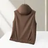 Chaleco casual para hombre transfronterizo 2026 primavera y otoño con capucha desmontable con cremallera chaqueta sin mangas para personas jóvenes y de mediana edad a la moda