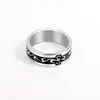Anillo de Acero Inoxidable con Patrón de Dragón de Acero de Titanio Moderno, Anillo Creativo Vintage Único para Hombres, Estilo Versátil de Moda Popular