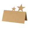 Cartões Pequenos Manuscritos Vazados Transfronteiriços Estrela de Cinco Pontas Cortada a Laser Cartões de Lugar 3D Cartões de Nome de Mesa para Feriados Zhejiang Em Estoque