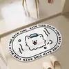 Alfombrilla absorbente de tierra de diatomeas dura de dibujos animados personalizada, alfombrilla de pie de secado rápido para baño, alfombrilla de pie antideslizante para entrada de baño y inodoro